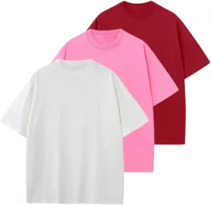 3 Pcs Essentials Men's T-Shirt Pack, Men's Short Sleeve Tees,Crewneck Cotton T-Shirts for Men Women