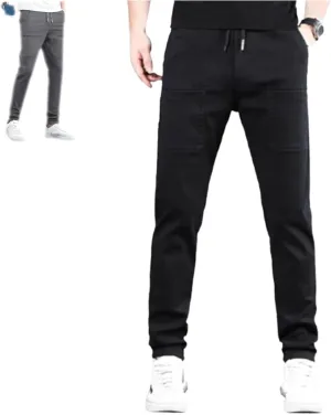 Acegents Cargo Pants,Men's High Stretch Multi-pocket Skinny Cargo Pants