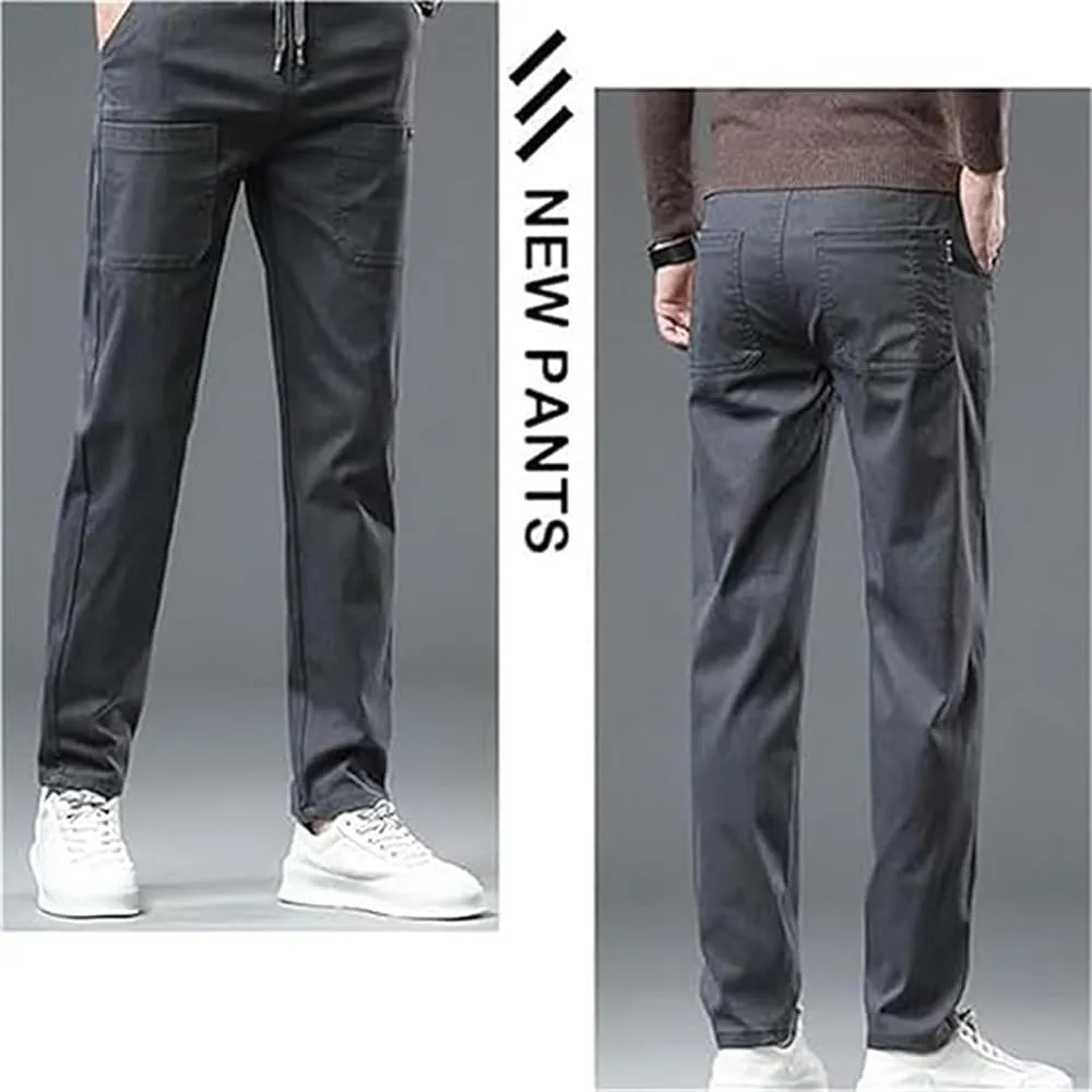 Acegents Cargo Pants,Men's High Stretch Multi-pocket Skinny Cargo Pants