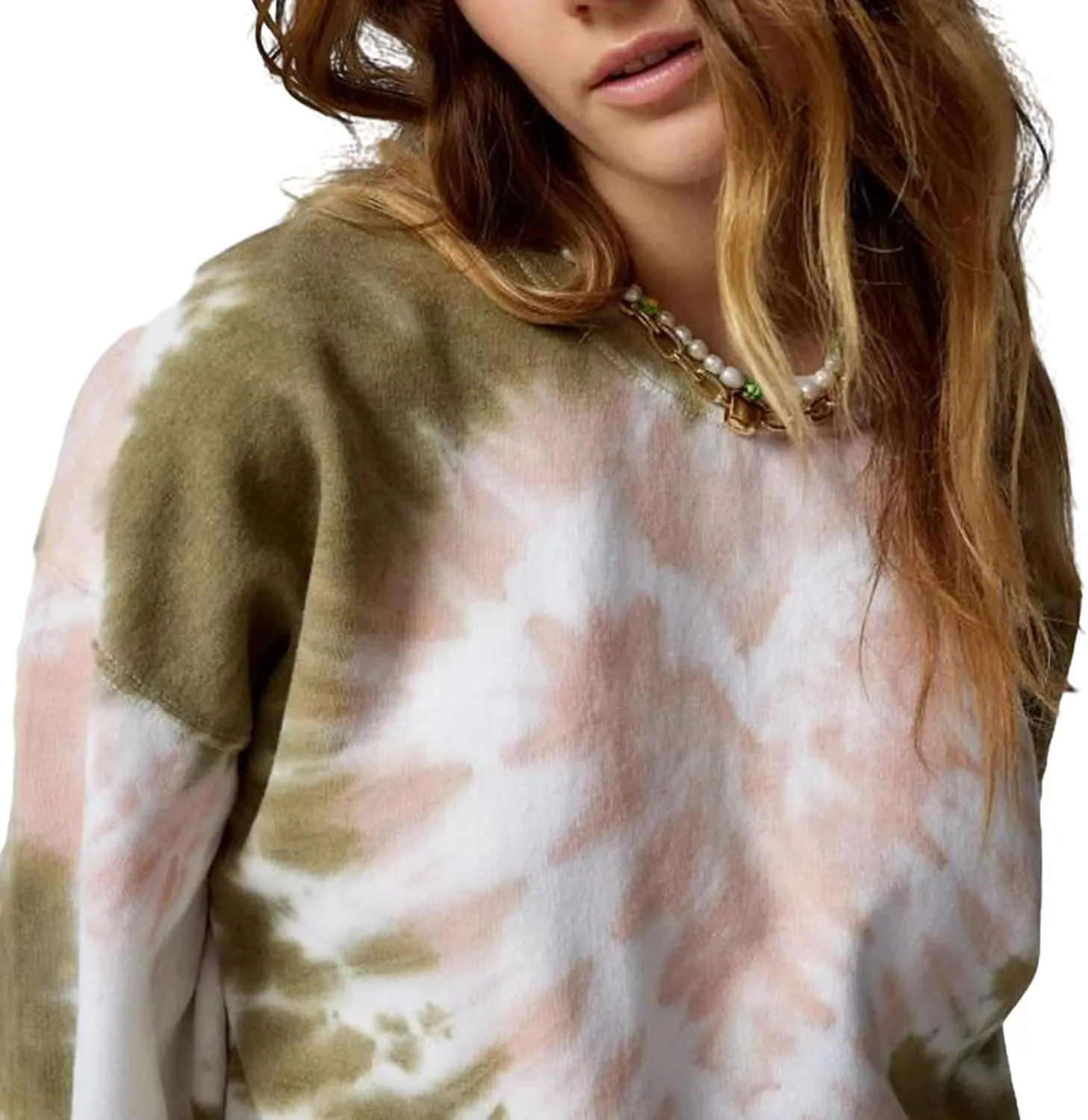 Adoeren Women Y2k Tie Dye Sweatshirt Long Sleeve Graphic Print Oversized Shirt Tee Colorful Harajuku Y2k Baggy Pullover