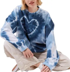 Adoeren Women Y2k Tie Dye Sweatshirt Long Sleeve Graphic Print Oversized Shirt Tee Colorful Harajuku Y2k Baggy Pullover
