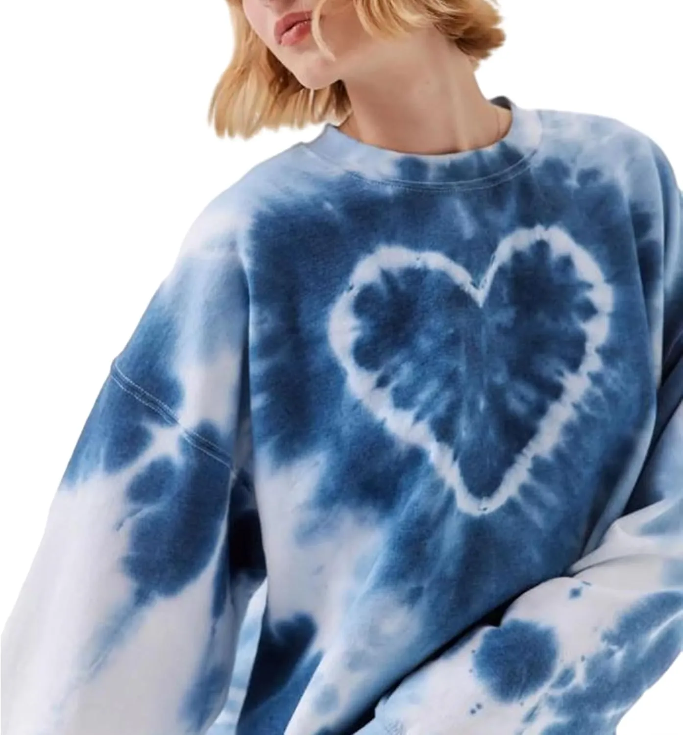 Adoeren Women Y2k Tie Dye Sweatshirt Long Sleeve Graphic Print Oversized Shirt Tee Colorful Harajuku Y2k Baggy Pullover