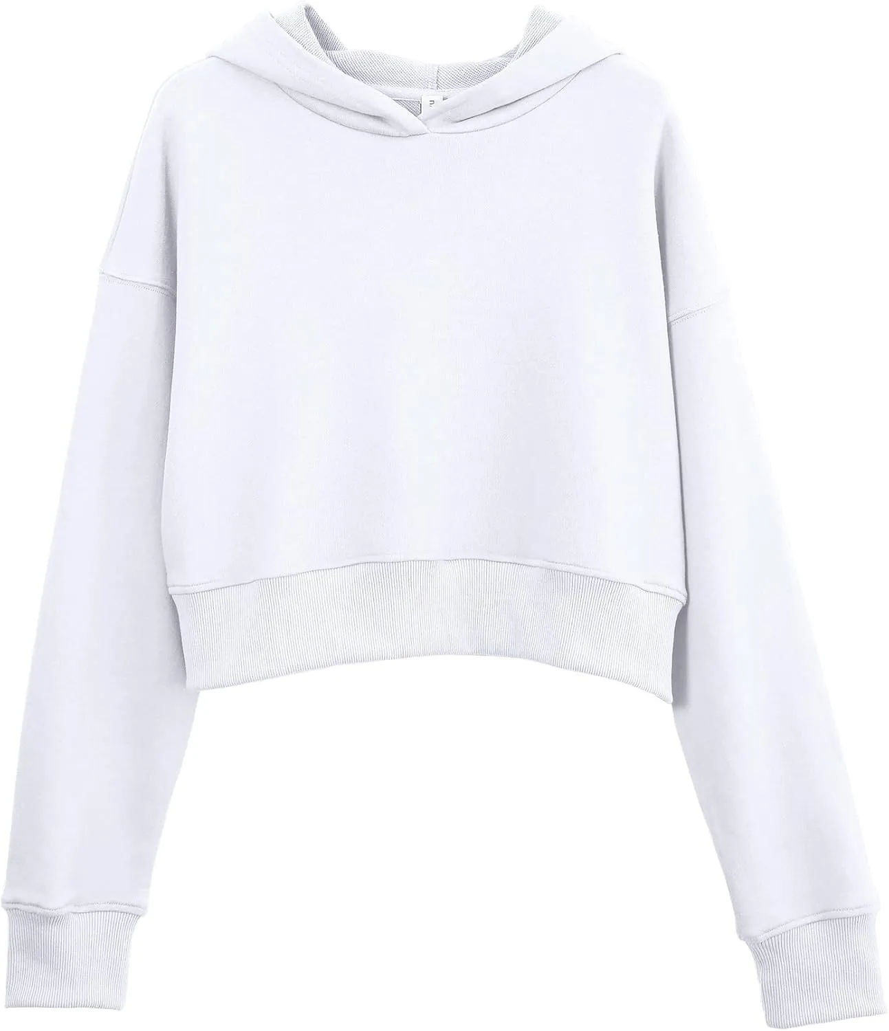Amazhiyu Womens Cropped Hoodie with Hood Casual Long Sleeve Crop Top Sweatshirt
