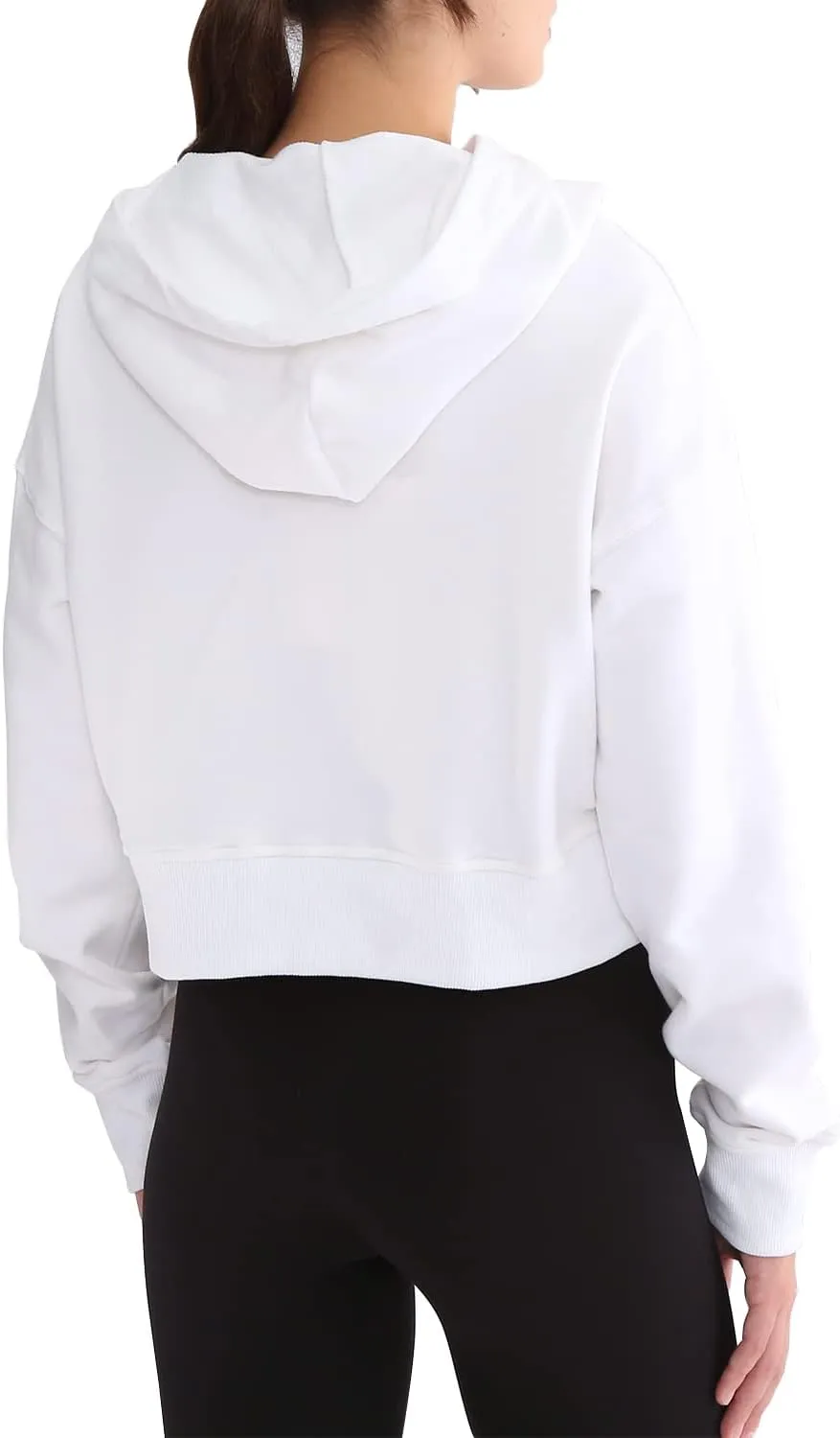 Amazhiyu Womens Cropped Hoodie with Hood Casual Long Sleeve Crop Top Sweatshirt