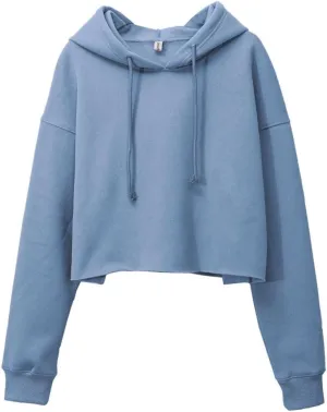 Amazhiyu Women's Cropped Hoodies Long Sleeves Fleece Crop Top Sweatshirt with Hooded
