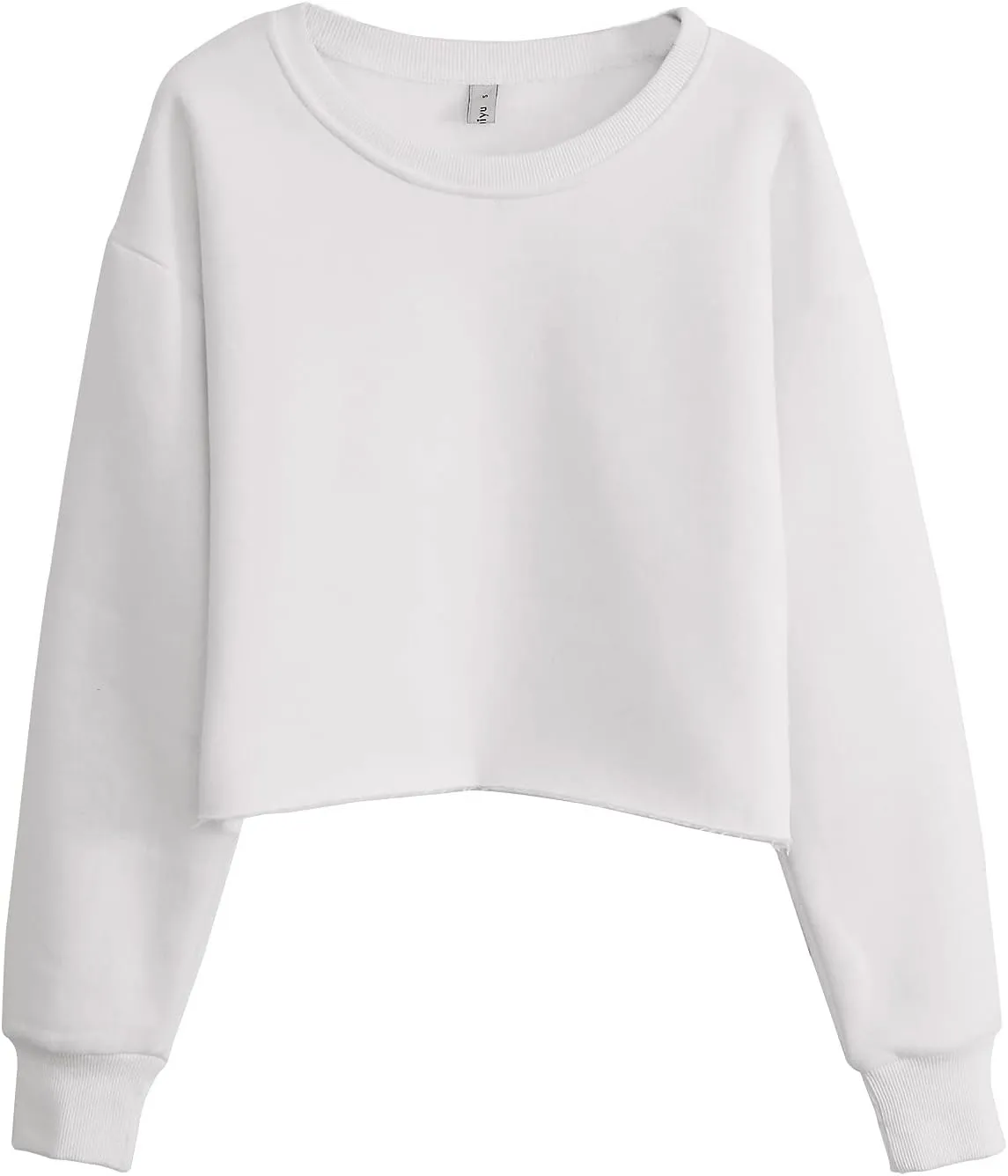 Amazhiyu Womens Pullover Cropped Hoodie Casual Fleece Crop Top for Fall Winter