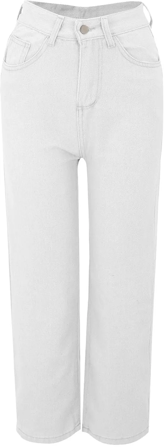 Baggy Jeans for Women High Waisted Wide Leg Y2k Pants Stretchy Plus Size Casual Sweatpants Jean with Pockets