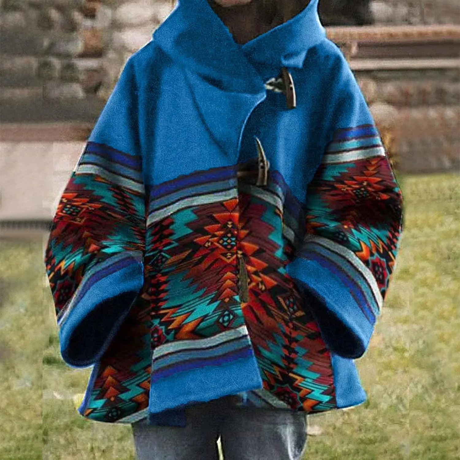 Beth Dutton Coat for Women Yellowstone Apparel Blue Hooded Jacket Kelly Reilly Coat Winter Woolen Coats