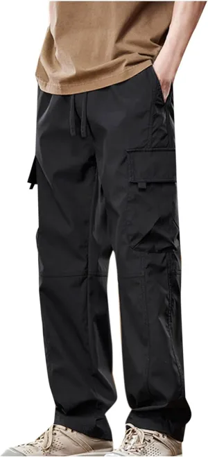 Bidobibo Cargo Pants for Men Baggy Relaxed High Stretch Multi-Pocket Durable Cargo Pants Elastic Waist Tactical Pants 2024
