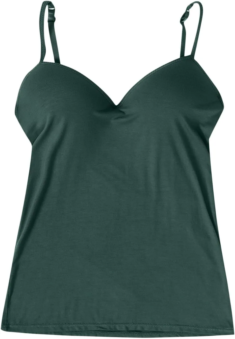 Built in Bra Camisole Tank Tops for Women Workout Layer Padded Yoga Shirts Summer Casual Spaghetti Strap Sexy Cami Top