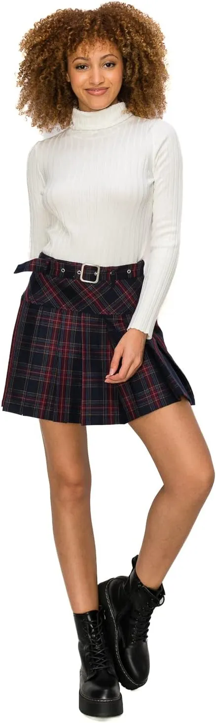 Cali1850 Womens Casual Mini Skirt  Stylish Versatile Flared Skater Bodycon Skirts