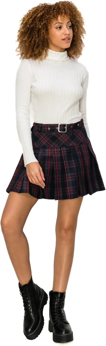 Cali1850 Womens Casual Mini Skirt  Stylish Versatile Flared Skater Bodycon Skirts
