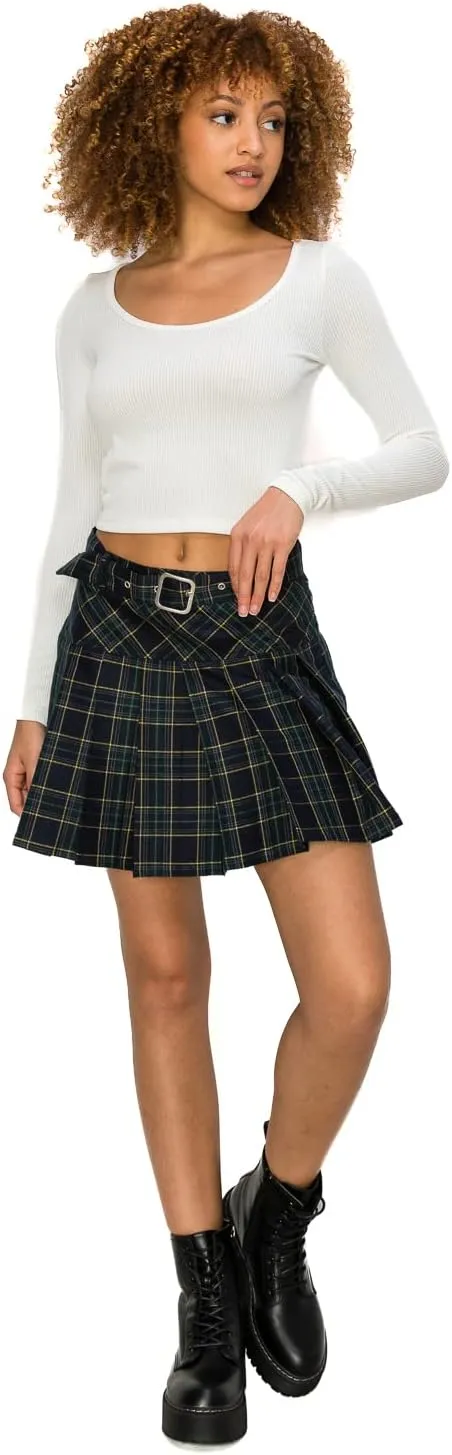 Cali1850 Womens Casual Mini Skirt  Stylish Versatile Flared Skater Bodycon Skirts