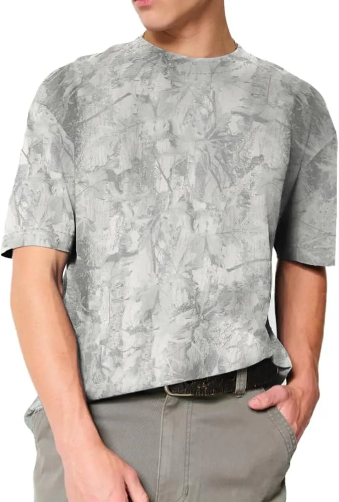 Camo Oversized Shirt Y2k Crewneck Maple Leaf Printed Short Sleeve Unisex Summer Graphic Tees