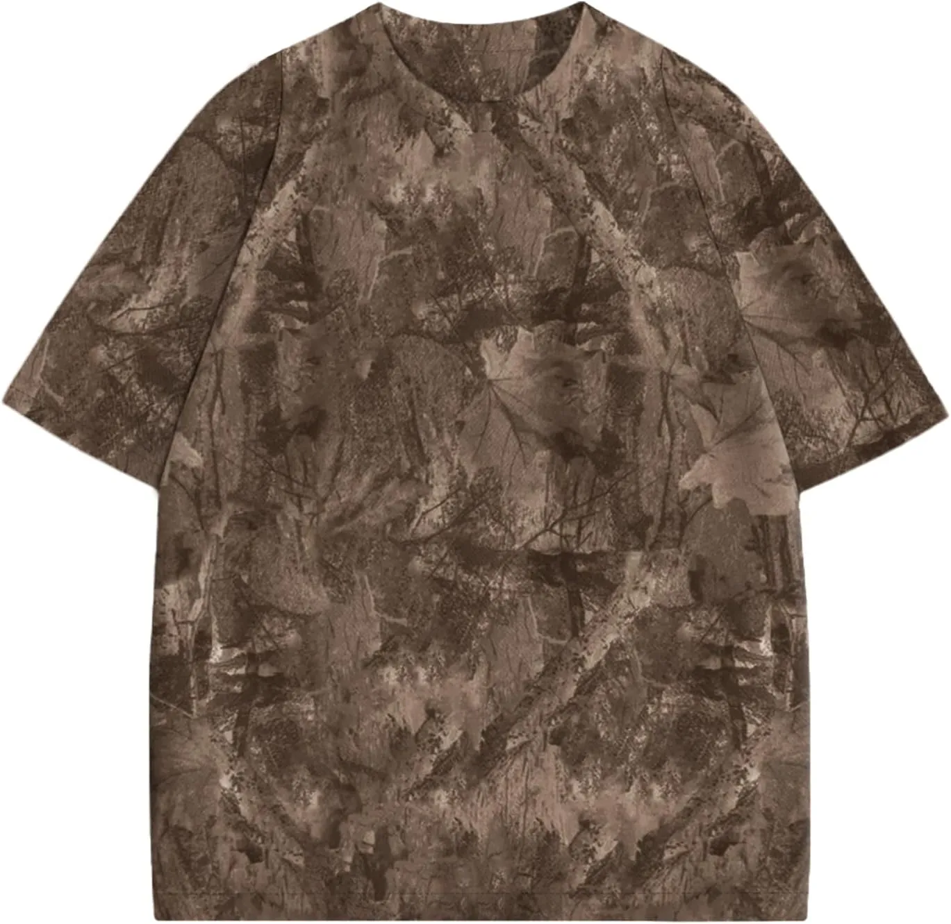 Camo Oversized Shirt Y2k Crewneck Maple Leaf Printed Short Sleeve Unisex Summer Graphic Tees