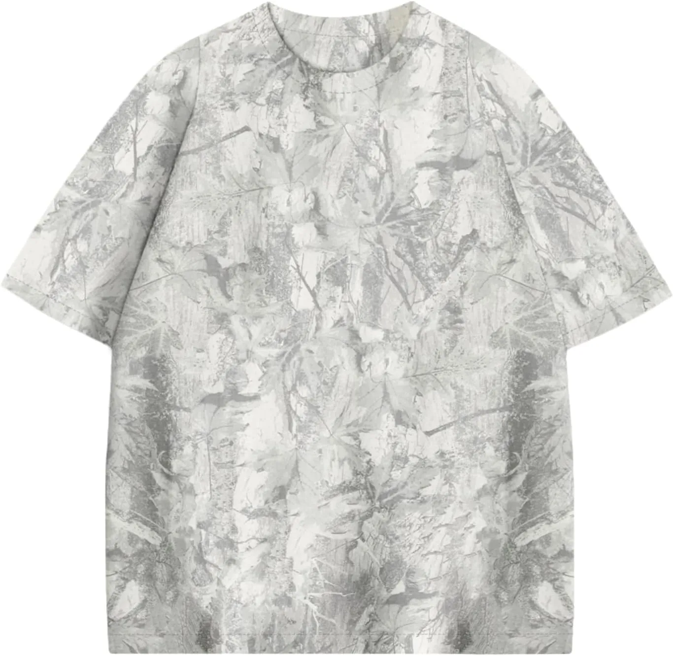 Camo Oversized Shirt Y2k Crewneck Maple Leaf Printed Short Sleeve Unisex Summer Graphic Tees