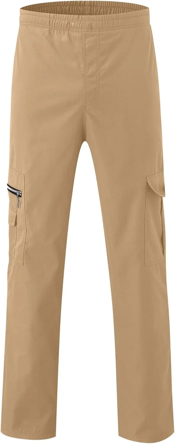 Cargo Pants for Men Relaxed Fit Mens Cargo Pants Casual Jogger Drawstring Workout Running Cargo Pants for Men Trouser