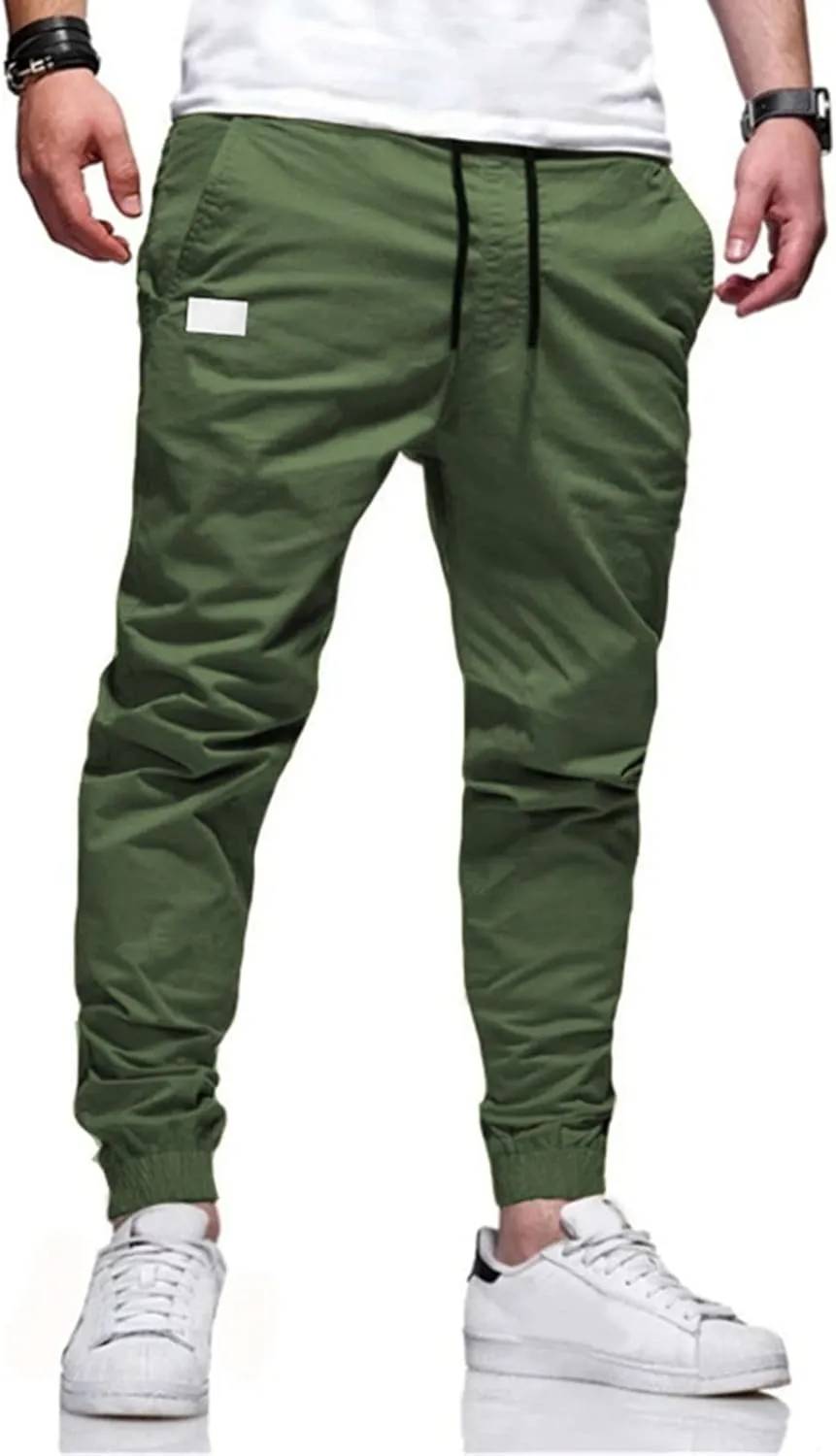 Cargo Pants for Men Relaxed Fit Mens Cargo Pants Men's Drawstring Colorblock Patchwork Cargo Pants Loose Fit Trousers