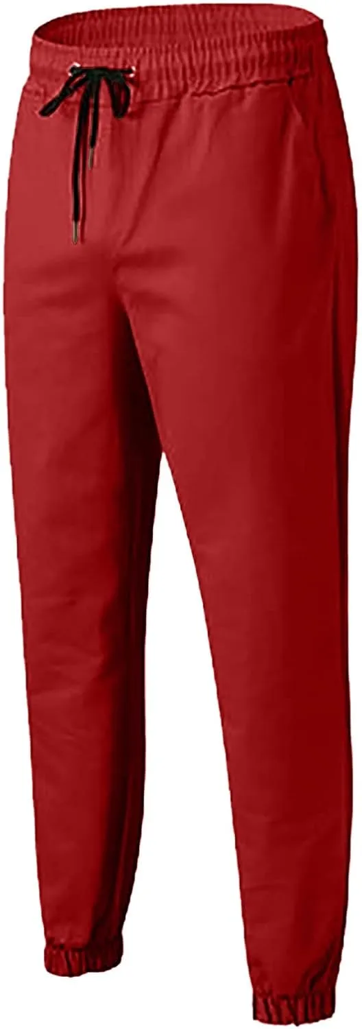 Cargo Pants for Men Relaxed Fit Mens Cargo Pants Men's Drawstring Colorblock Patchwork Cargo Pants Loose Fit Trousers