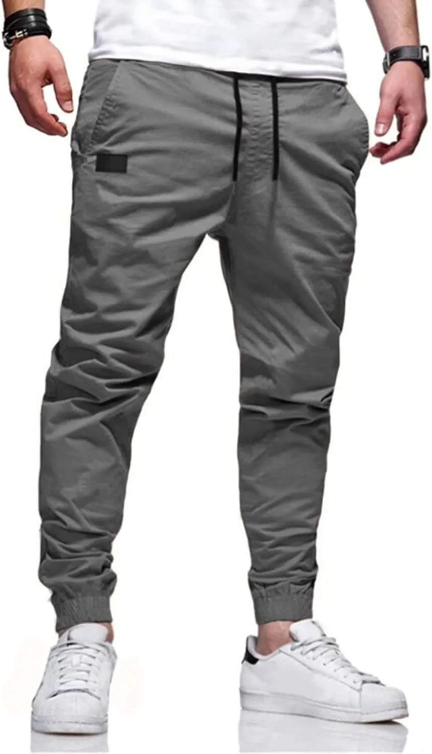 Cargo Pants for Men Relaxed Fit Mens Cargo Pants Men's Drawstring Colorblock Patchwork Cargo Pants Loose Fit Trousers