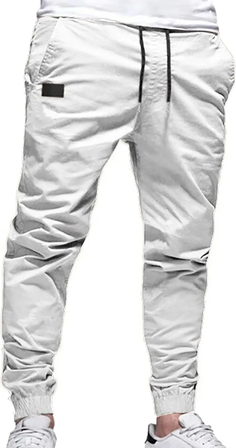 Cargo Pants for Men Relaxed Fit Mens Cargo Pants Men's Drawstring Colorblock Patchwork Cargo Pants Loose Fit Trousers