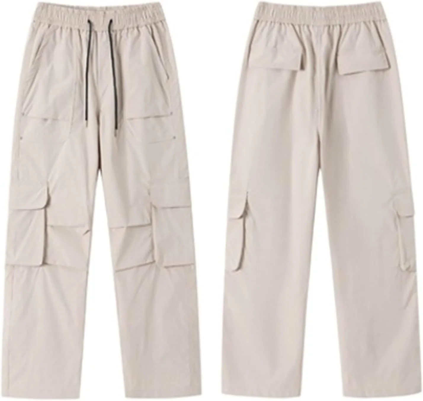 Cargo Pants Men Outdoor Stretch Overalls with Large Pockets Loose Soft Pants Rainproof Mens Big and Tall Cargo Pants