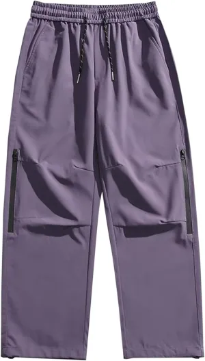 Cargo Pants Men Outdoor Stretch Overalls with Large Pockets Loose Soft Pants Rainproof Mens Big and Tall Cargo Pants