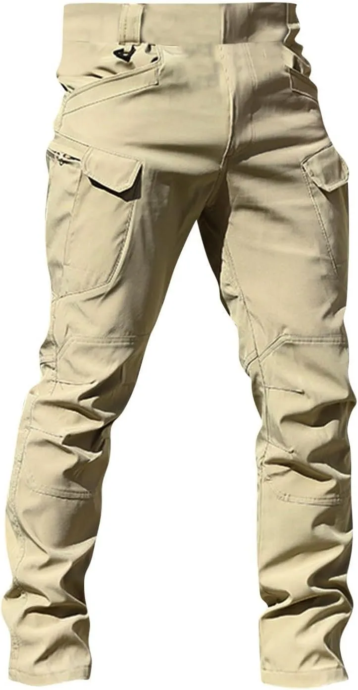 Cargo Work Pants for Men Relaxed Fit Ripstop Tactical Pants with Multi Pockets Comfy Lightweight Outdoor Hiking Pants