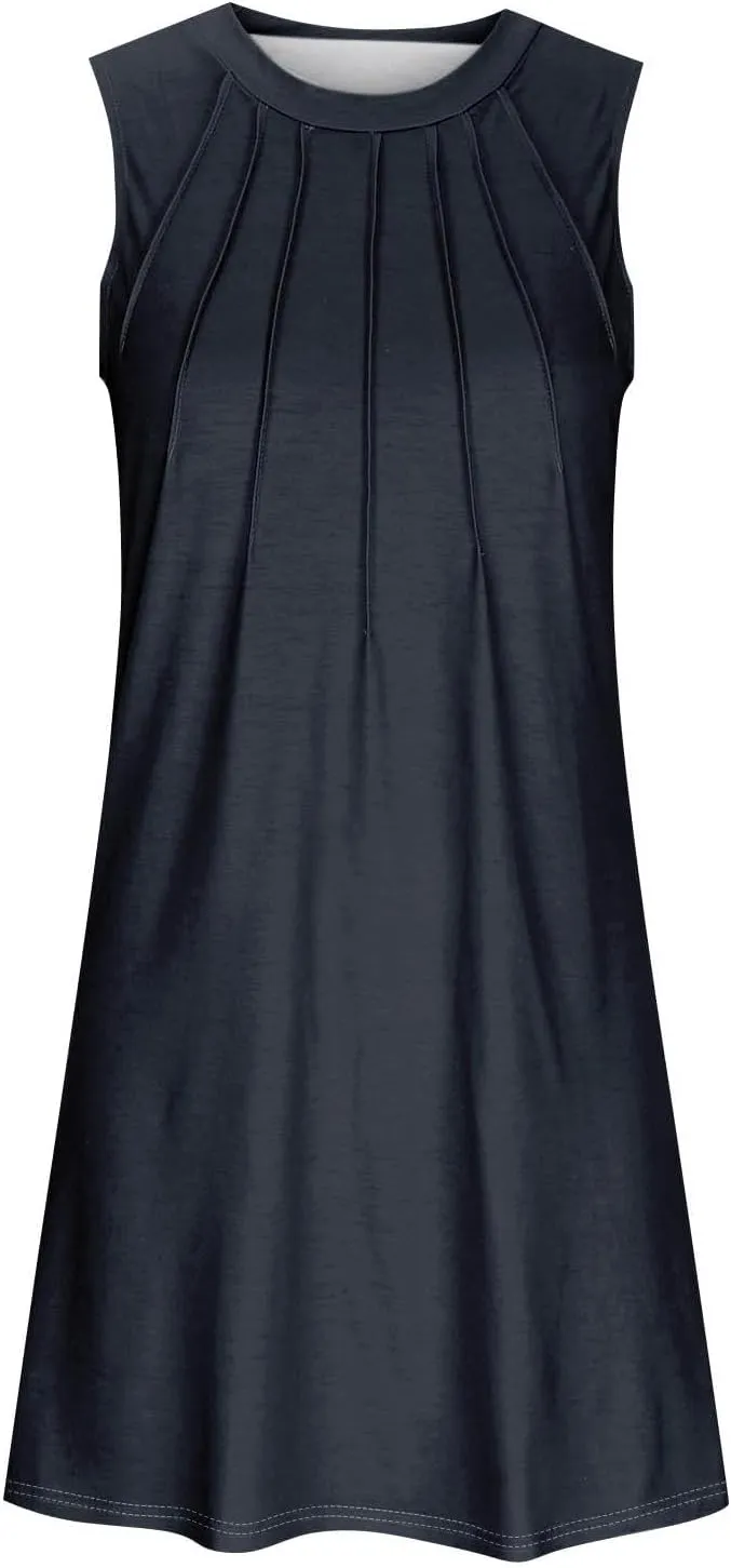 Casual Dresses for Women Fitted Travel V Neck Tank Short Sundresses Petite Church Travel Outfits for Women
