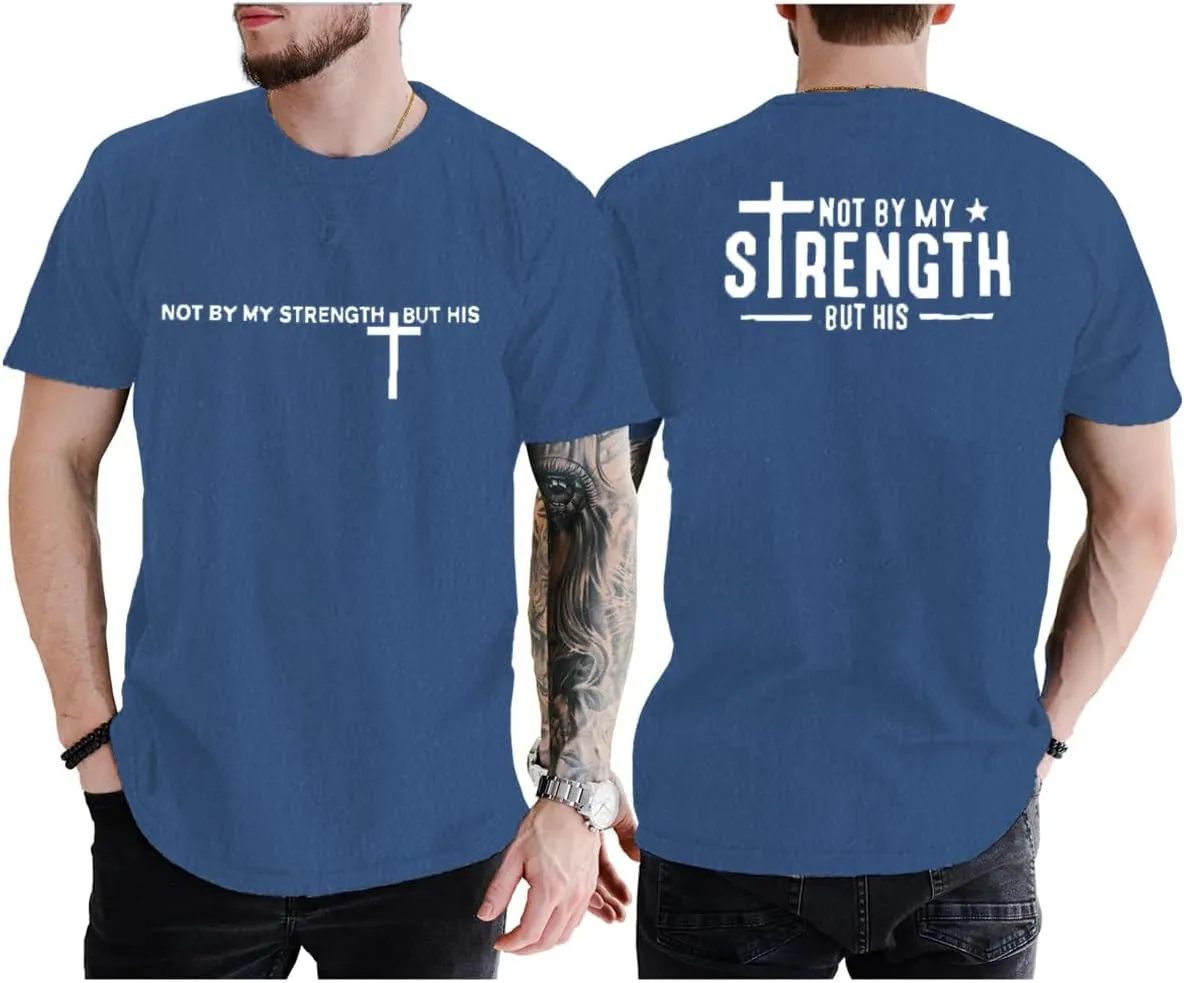 Christian Oversized Shirt for Men Faith Cross T Shirt Inspirational God Shirt Religious Sayings Tee Tops