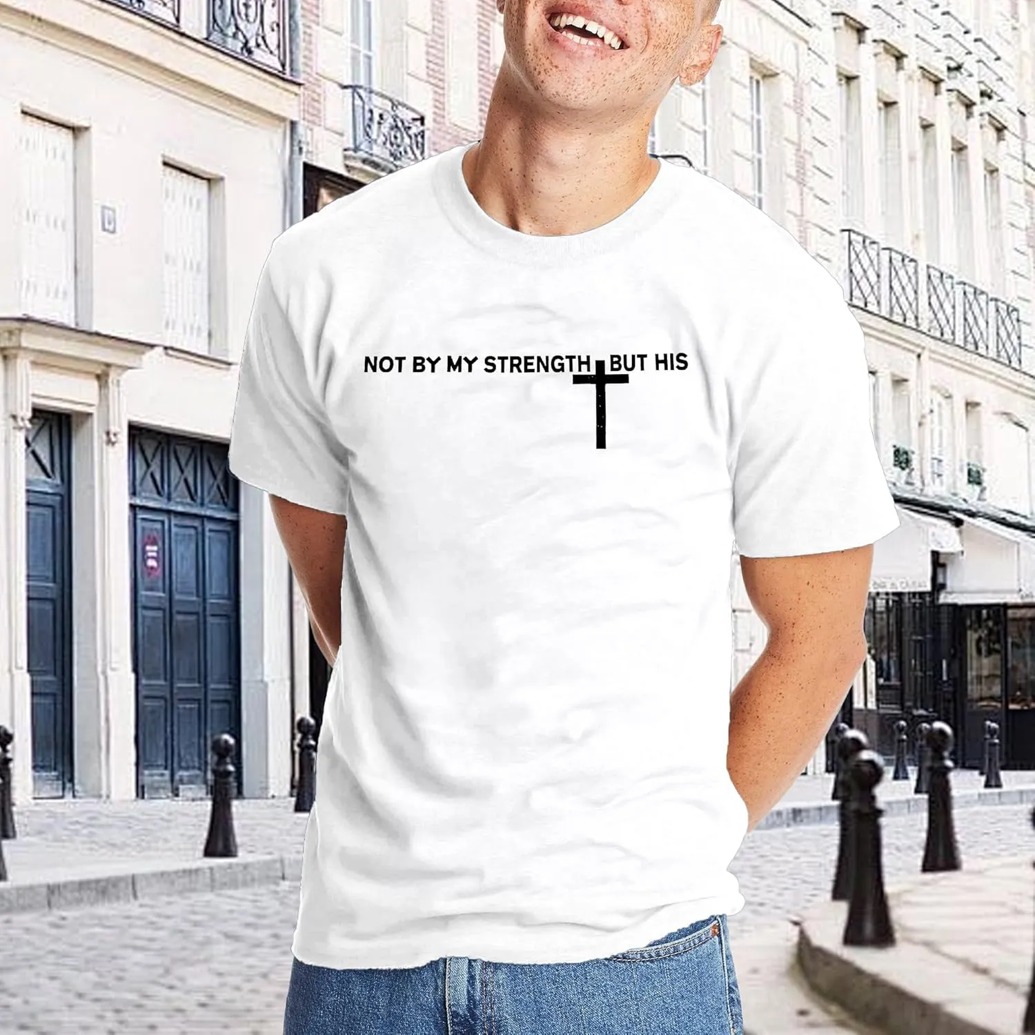 Christian Oversized Shirt for Men Faith Cross T Shirt Inspirational God Shirt Religious Sayings Tee Tops