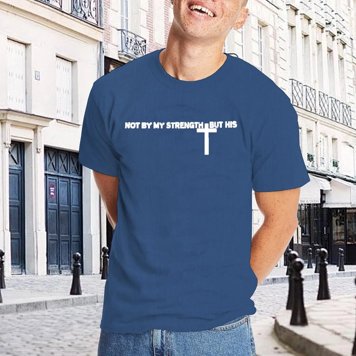 Christian Oversized Shirt for Men Faith Cross T Shirt Inspirational God Shirt Religious Sayings Tee Tops