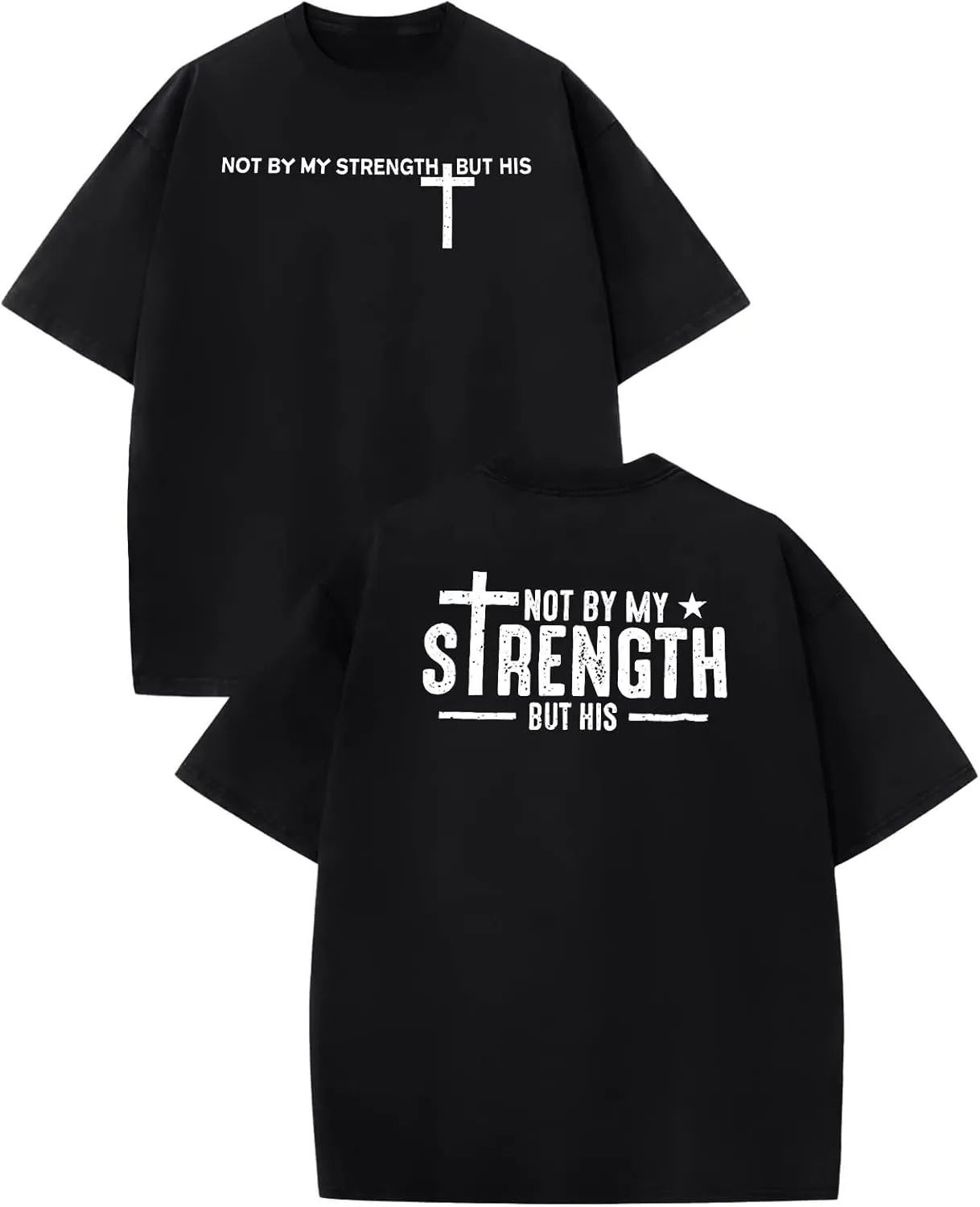 Christian Oversized Shirt for Men Faith Cross T Shirt Inspirational God Shirt Religious Sayings Tee Tops