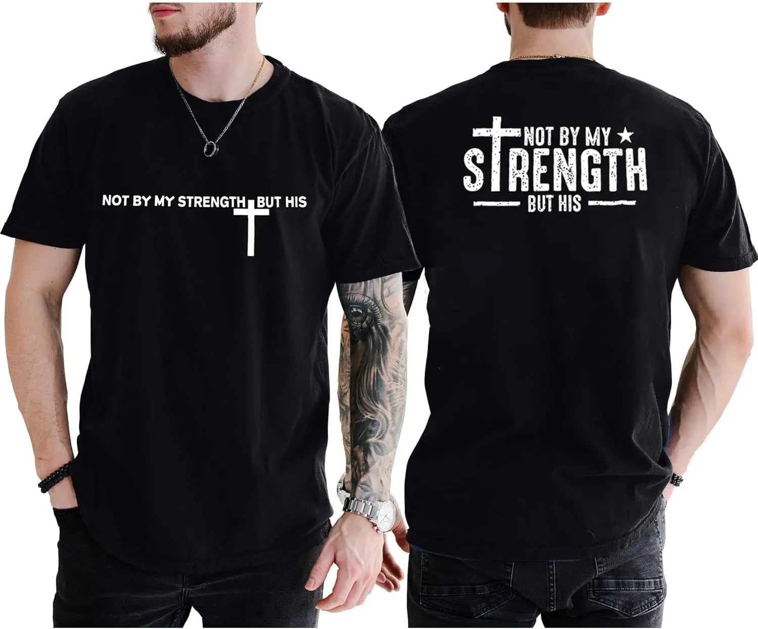 Christian Oversized Shirt for Men Faith Cross T Shirt Inspirational God Shirt Religious Sayings Tee Tops