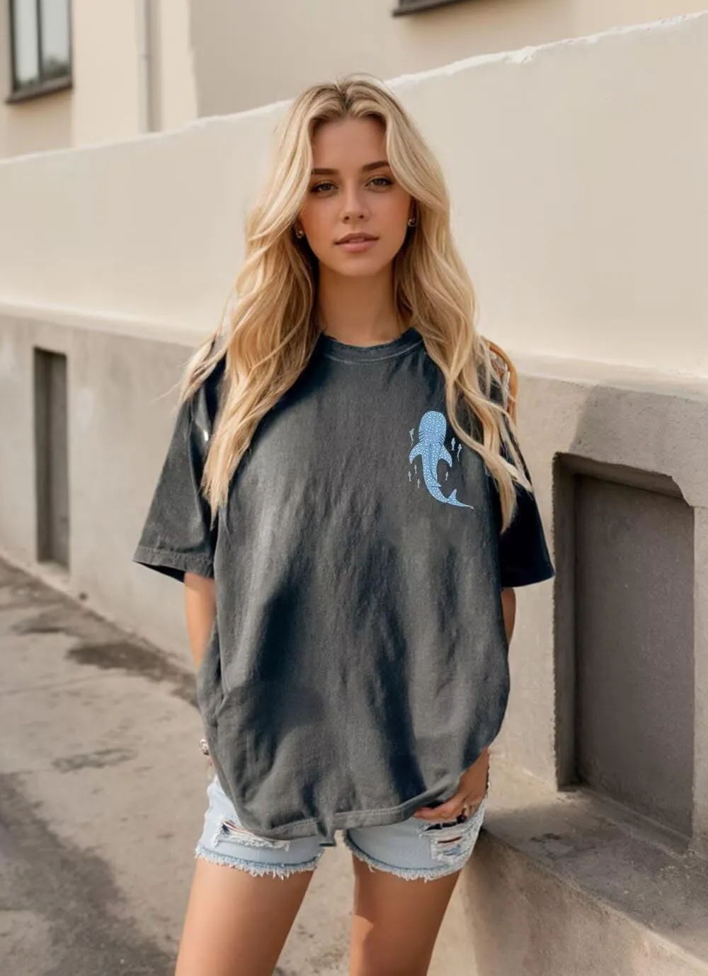 Christian Oversized Shirt for Women Faith Bible Verse Graphic Tee Top Vacation Summer Casual Boho Wildflowers T Shirt