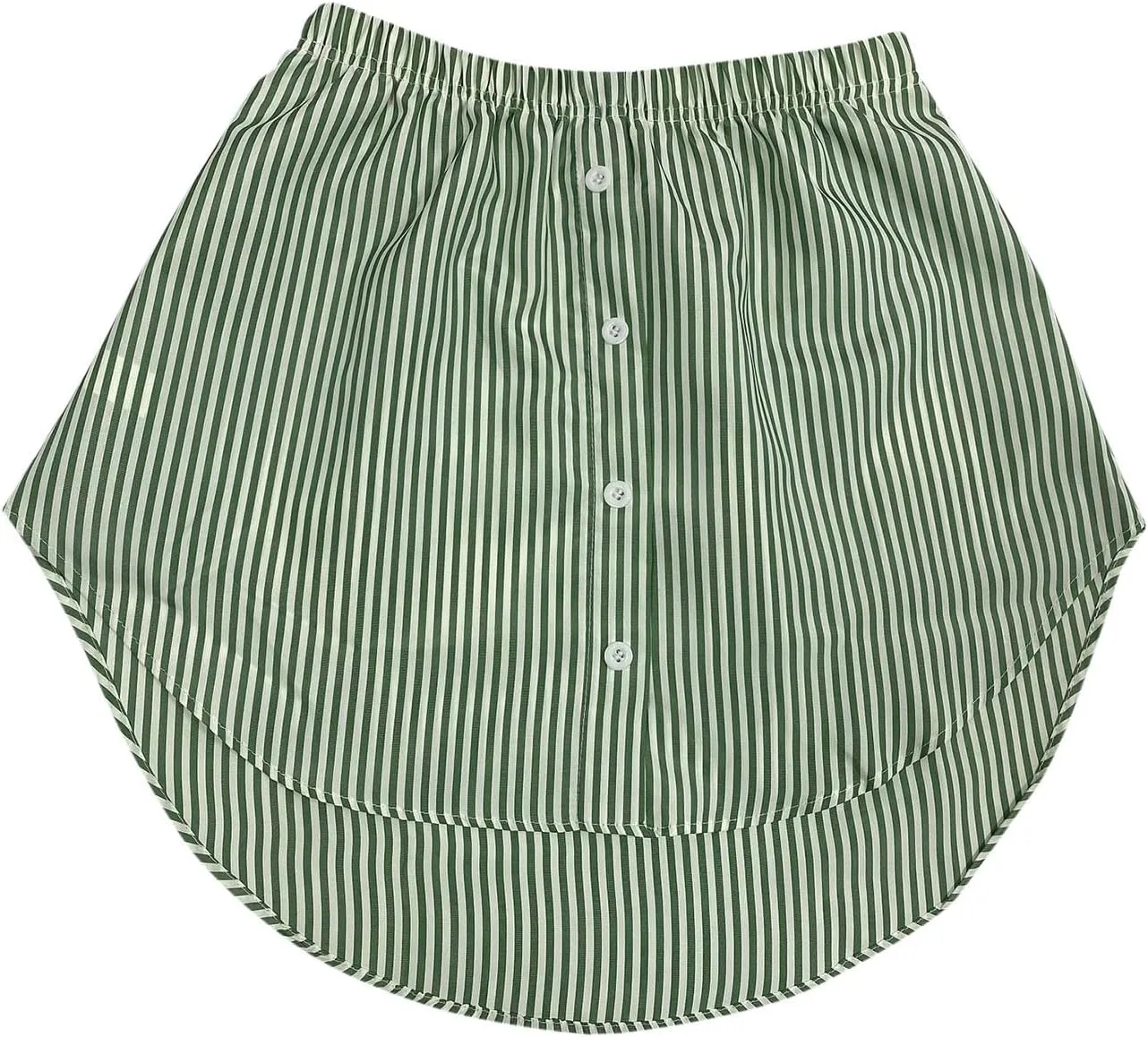 Cotton Bottom Skirt Extender for Layering Half Shirts Removable Layering Half Length Underskirt with Buttons