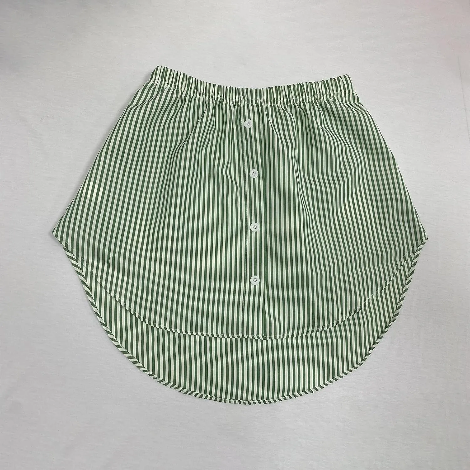 Cotton Bottom Skirt Extender for Layering Half Shirts Removable Layering Half Length Underskirt with Buttons