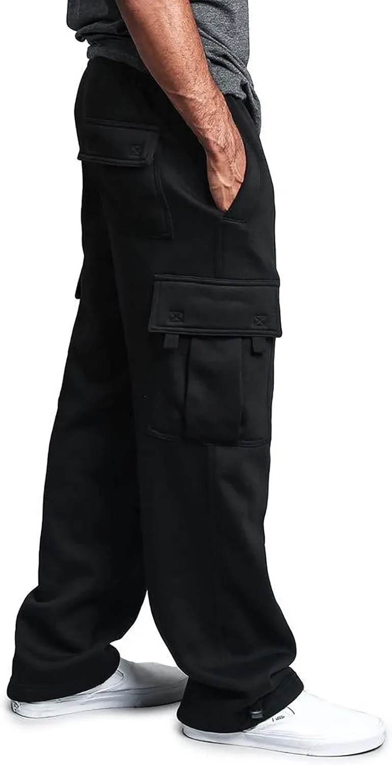 Cotton Joggers for Men Casual Drawstring Athletic Jogger Gym Workout Jogging Pants Straight Cargo Pants Sweatpants
