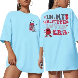 Drinks Oversized Shirt Women Funny Saying Graphic Tees Vintage Drinks Lover Short Sleeve Tops