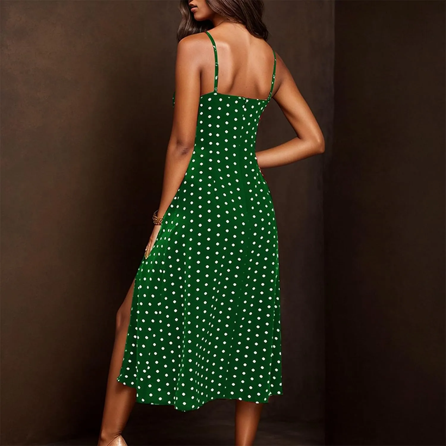 Floral Corset Dress for Women Boho Summer Spaghetti Straps Square Neck Casual Midi Dress Slit Bustier Dresses Milkmaid Dress
