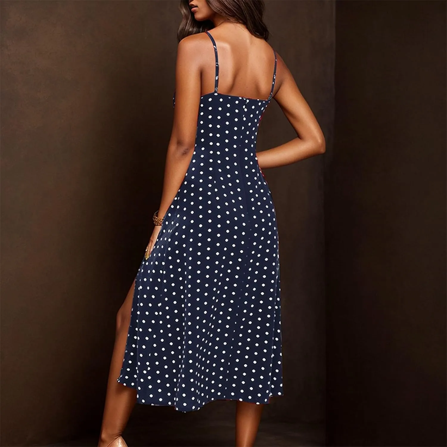 Floral Corset Dress for Women Boho Summer Spaghetti Straps Square Neck Casual Midi Dress Slit Bustier Dresses Milkmaid Dress