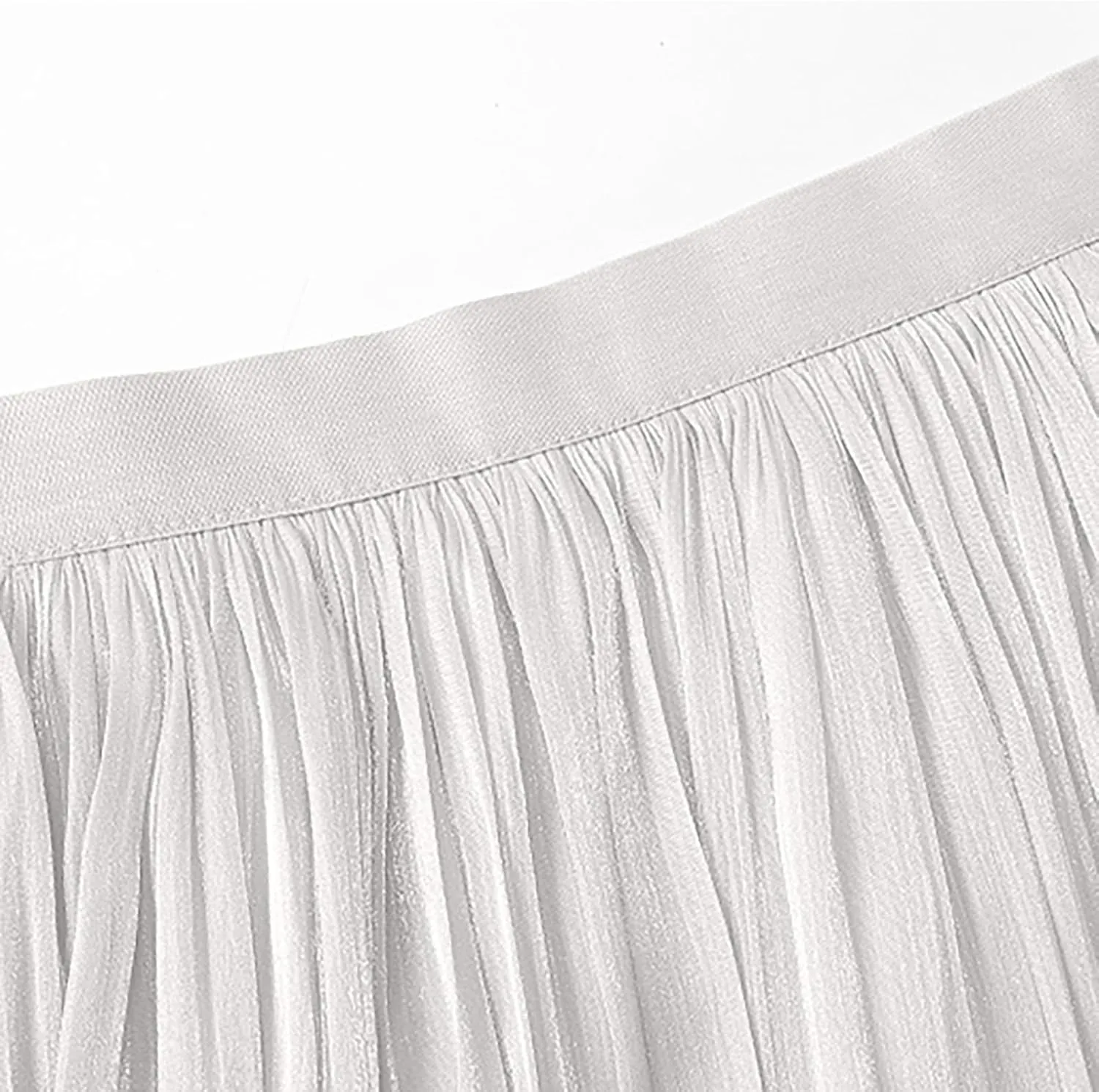 FZYLQY Plus Size Pleated Flare Midi Skirts for Women High Waisted Ruffle Boho Summer Beach Skirt Mid Length A Line Skirts