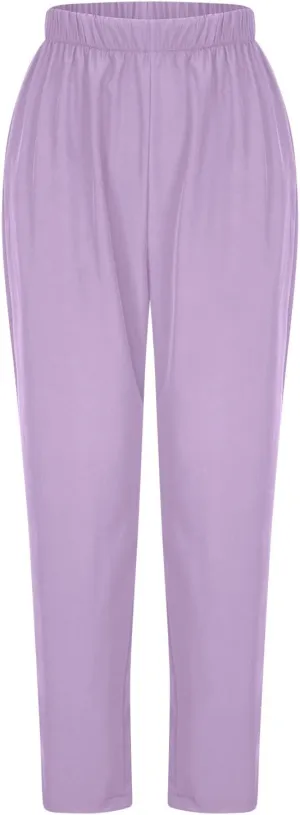 FZYLQY Women's Straight Leg Long Pants 2025 Spring Dressy Fashion Elastic High Waist Casual Trousers Solid Color Work Pants