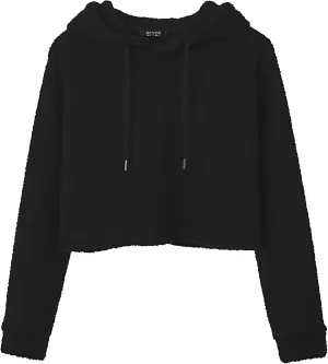 GIVON Women's Comfortable Casual Long Sleeve Crop-Top Pullover Sweatshirt Hoodie