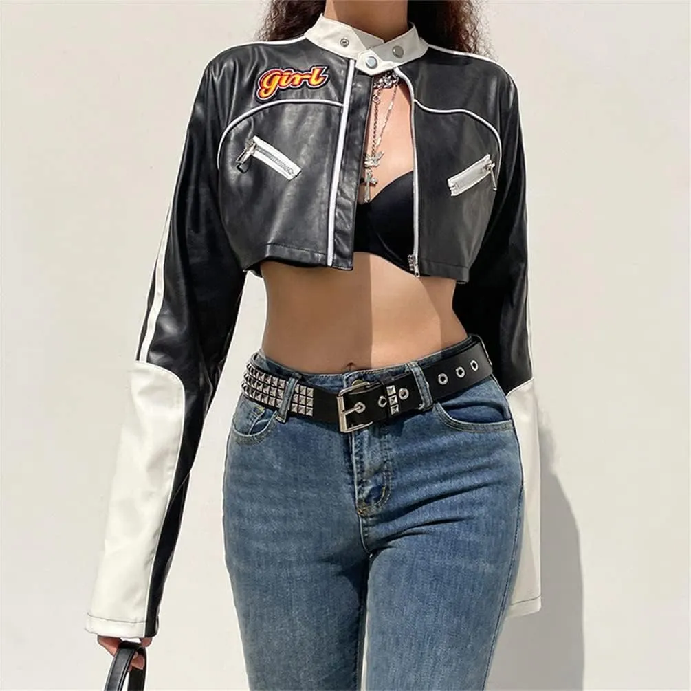 Goth Fashion Crop Top Jacket for Women Teen Girls Juniors or Teenagers