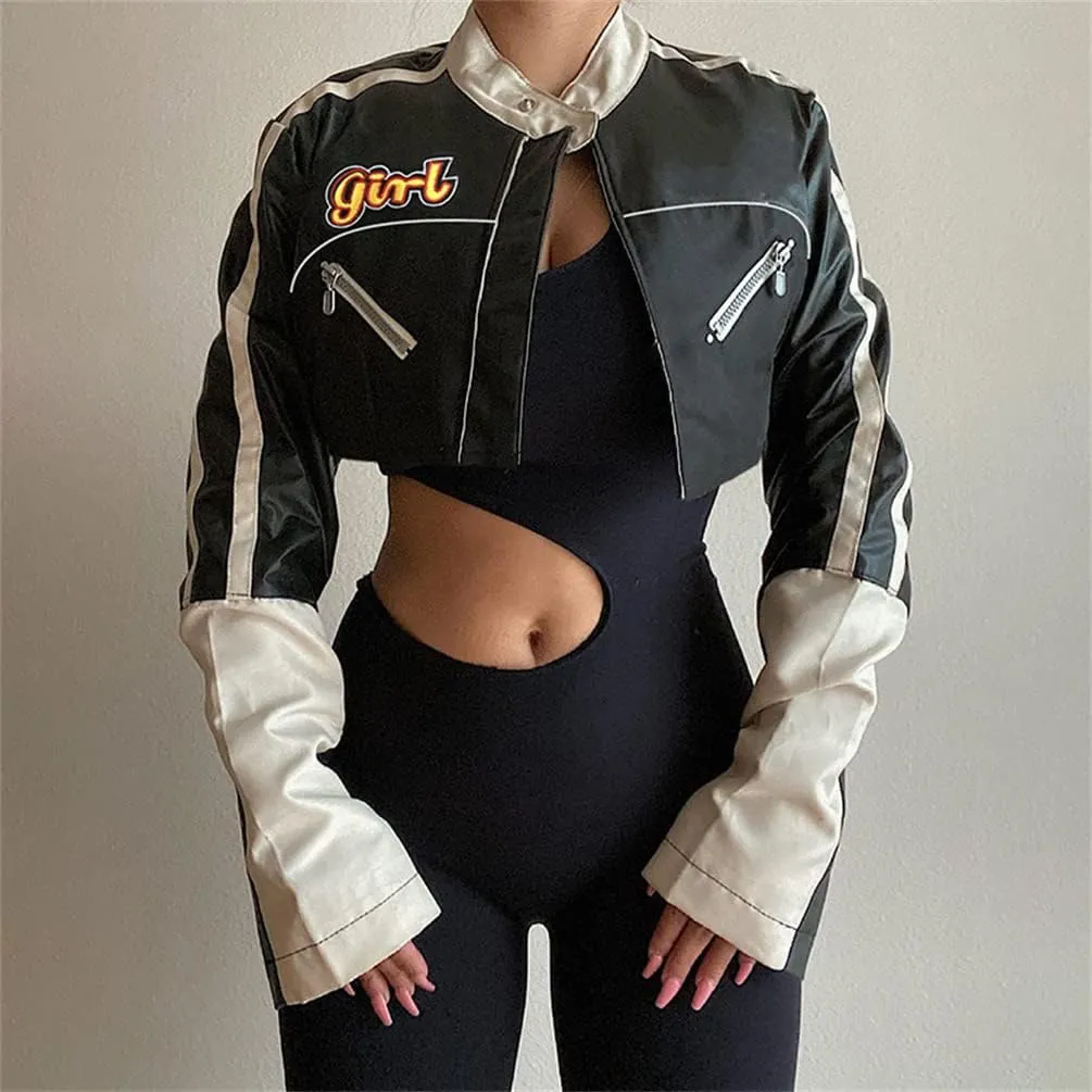 Goth Fashion Crop Top Jacket for Women Teen Girls Juniors or Teenagers