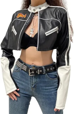 Goth Fashion Crop Top Jacket for Women Teen Girls Juniors or Teenagers
