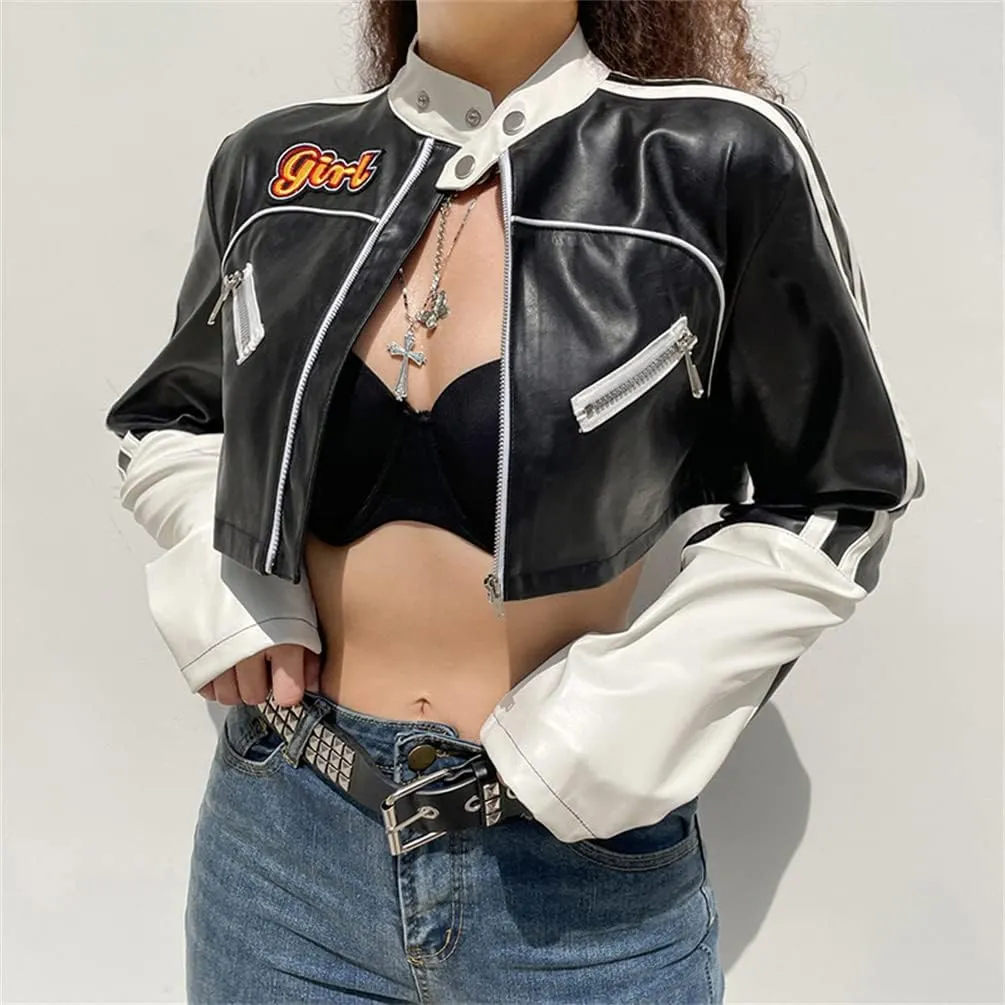 Goth Fashion Crop Top Jacket for Women Teen Girls Juniors or Teenagers