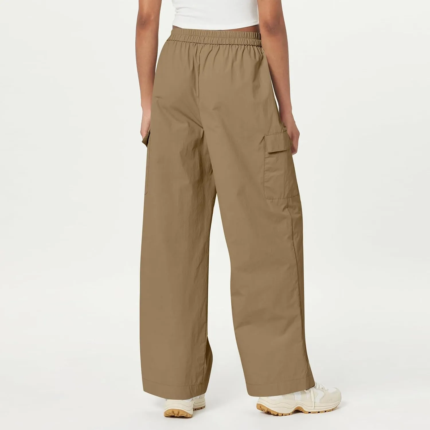 High Waisted Cargo Pants Women Y2K Drawstring Baggy Trendy Trousers with Pockets Casual Sweatpants Streetwear