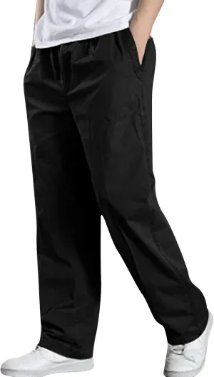 Hiking Pants Men Lightweight Big and Tall Dress Pants Casual Elastic Waist Cargo Pants Breathable Stretch Golf Pants